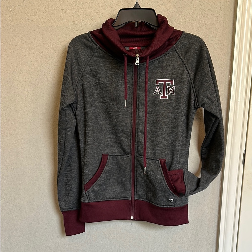 Colosseum Gray and Maroon Hoodie